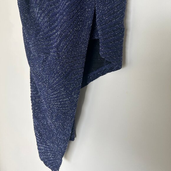 Honey and Rosie Navy Glitter Asymmetrical Dress - Picture 7 of 8